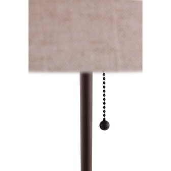 Lampa podłogowa dark japandi drewniana Bosco 144cm detal